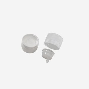 Screw cap with dropper insert PP28mm, white