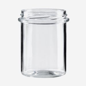 Straight Jar 215ml, white, wide mouth: TO 66