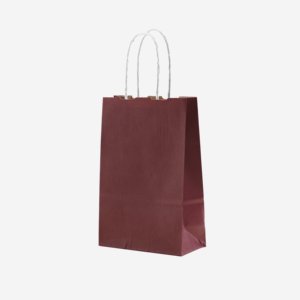 Minibag gift bag twisted paper handles, burgundy