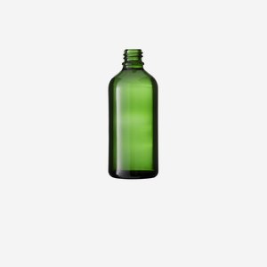 Dropper bottle 100ml, green, finish: GL-18