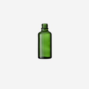 Dropper bottle 50ml, green, finish: GL-18