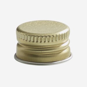 Aluminium screw cap 18mm, gold