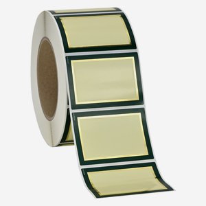 Label „CLASSIC“, 50x70mm, green + gold stamping