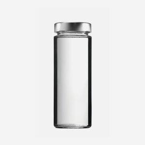Cylindrical jar FACTUM 380ml, white, mouth: TO58DE