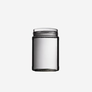 Cylindrical jar FACTUM 580ml, white, mouth: TO82DE