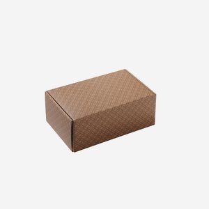 Gift box, brown with structure, 250/157/98