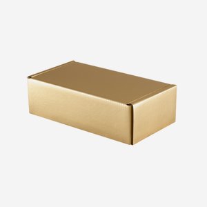 Gift cardboard box in gold optics