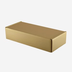 Gift cardboard box in gold optic