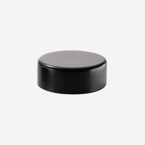 Alu-Plastic-Material screw cap flat, black-matt