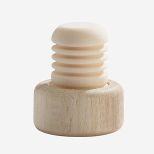 Wooden grip cork with plastic plug, ø18mm