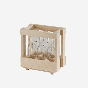 Wooden tray for 6x 40ml bottles, 142/87/152