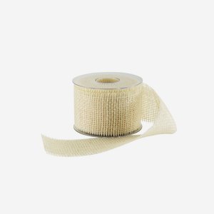 Ribbon made from jute, white