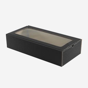 Present cardboard box eCo-wave, black, with window