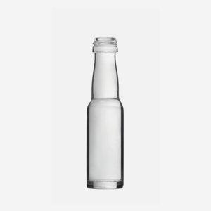 Liquor bottle round 20ml, white,  finish: PP 18