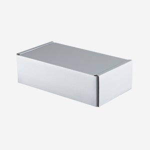 Gift cardboard box in silver optic