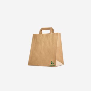Paper carrying bag wetproof, brown, 260/170/280