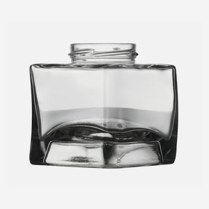 Square jar 314ml, white, wide mouth: TO 58