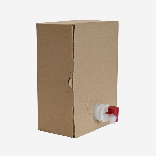 Bag in box carton 3l, brown, L230xW170xH90