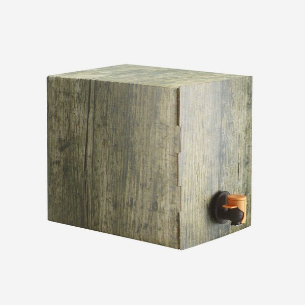 Bag in box carton 5l, aged wood look, 187/144/212