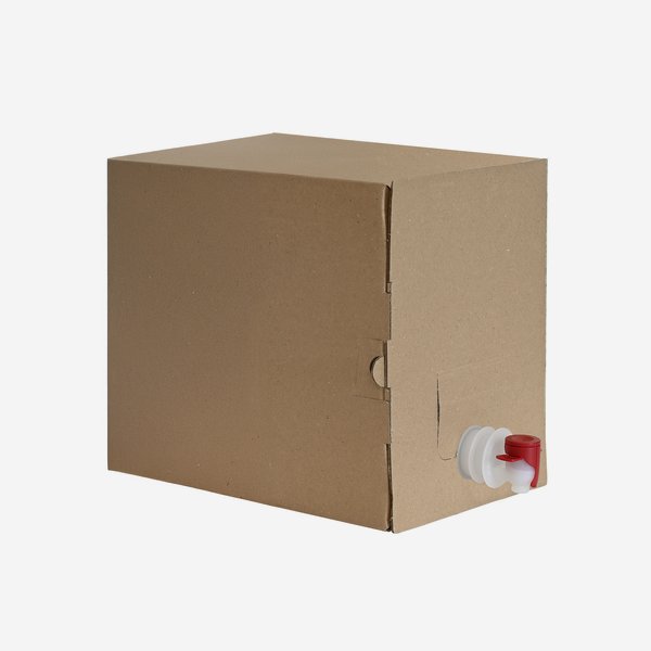 Bag in box carton 5l, brown, 187/144/212