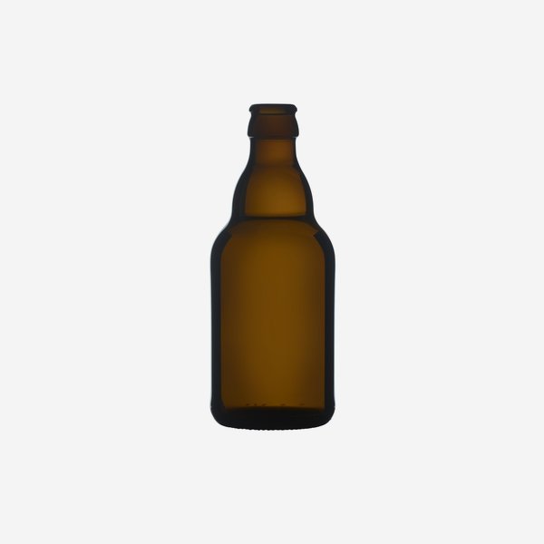 Beer bottle 330ml, brown, mouth: CC