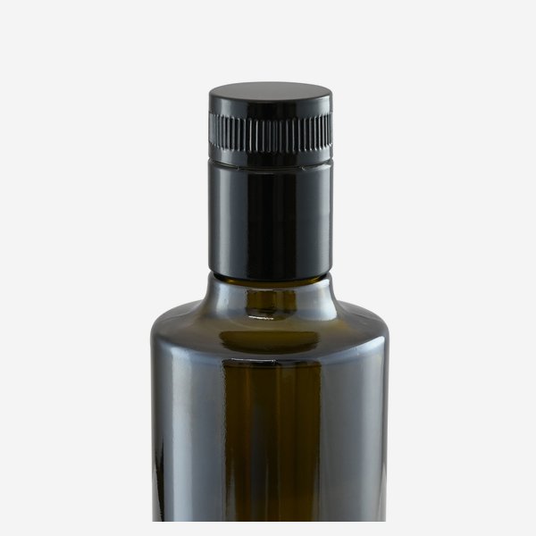 DOP metal closure with pourer, black