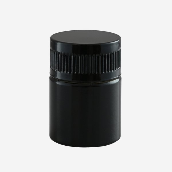 DOP metal closure with pourer, black