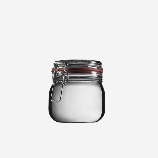 Swing top jar 634ml, white, round