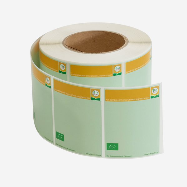 Labels BIO AUSTRIA, rectangular