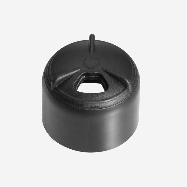 Essence jar closure ø31,5mm, black with spreader
