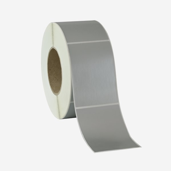 Label 70x99mm, silver, narrow web