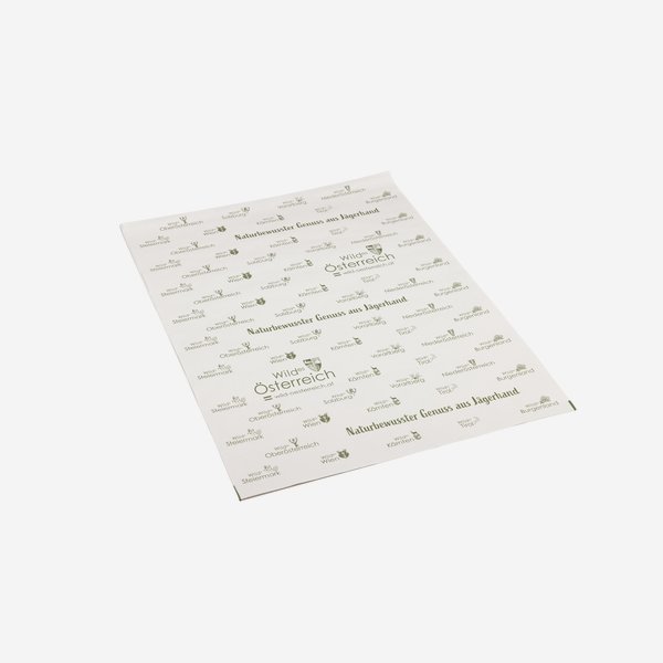 Fat resistant wrapping paper"Wildes Österreich"