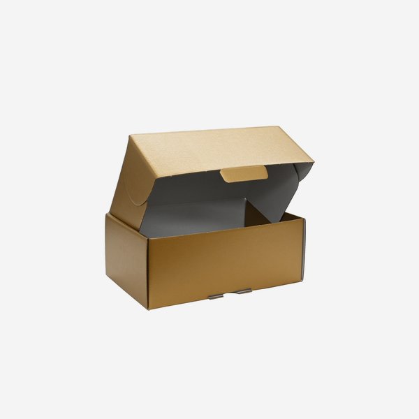 Gift box, gold with structure, 250/160/100