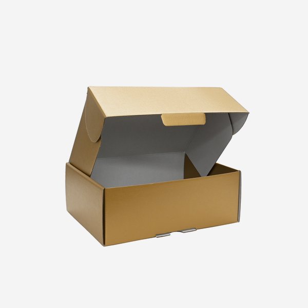 Gift box, gold with structure, 270/200/100
