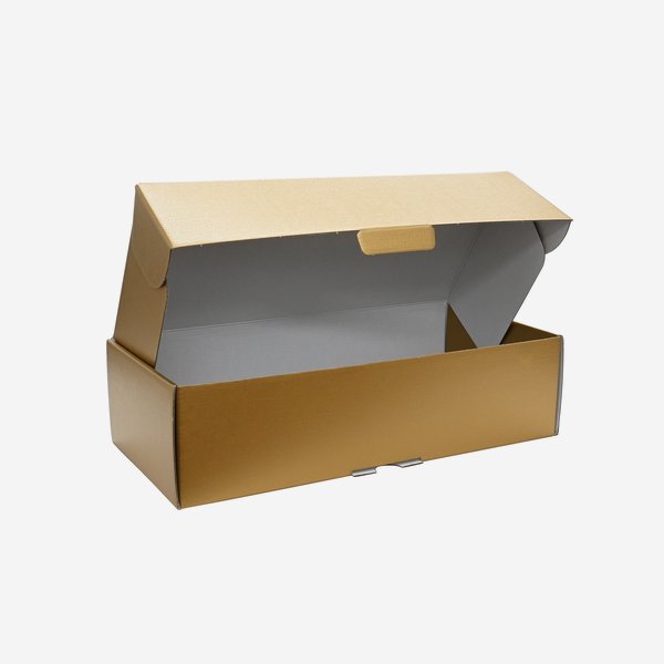 Gift box, gold with structure, 380/180/100