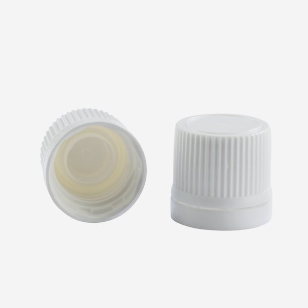 Screw cap with sealing cone GL 18, white