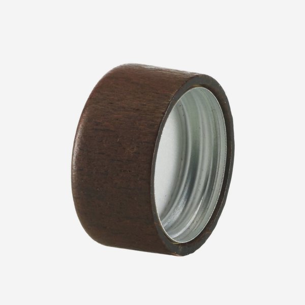 Wooden-Alu-Screw cap GPI 22, brown-stained