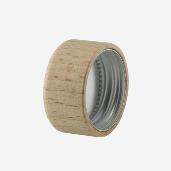 Wooden-Alu-Screw cap GPI 22, natural