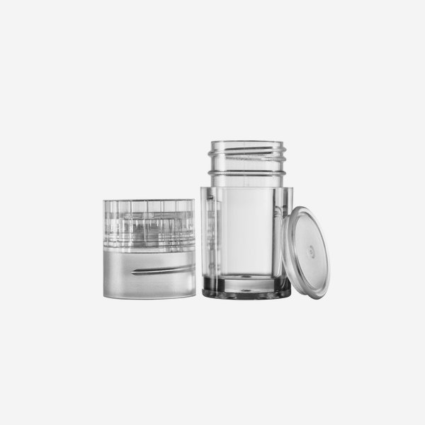 Spice jar 10ml, mini, plastic transparent