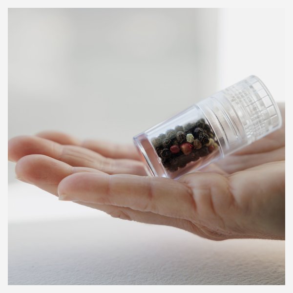 Spice jar 10ml, mini, plastic transparent