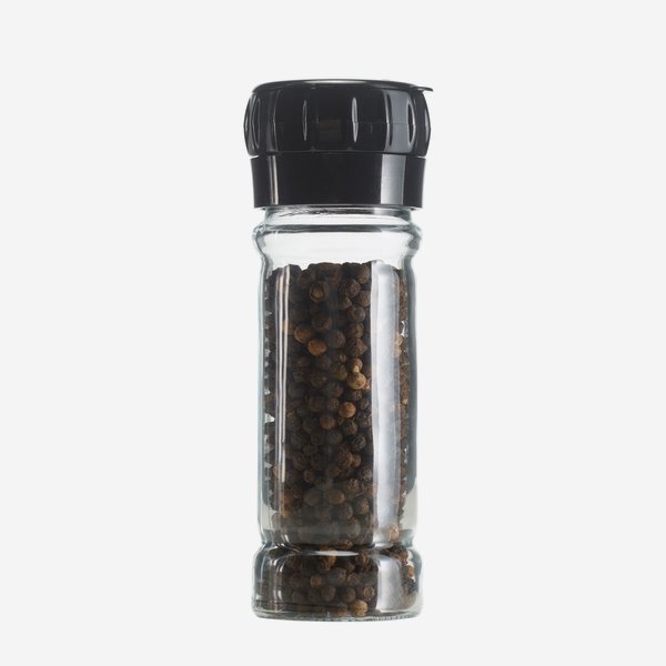 Spice grinder, adjustable, black
