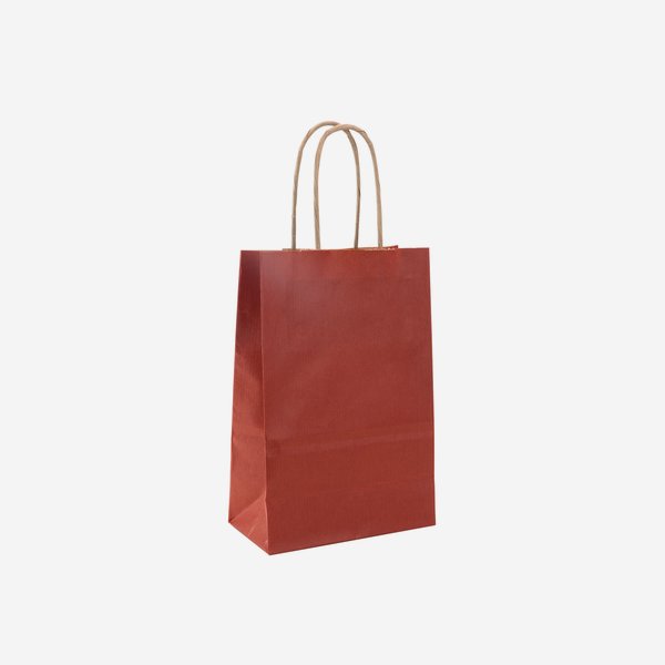 Gift carrier bag, cord handles, red, 140/75/210