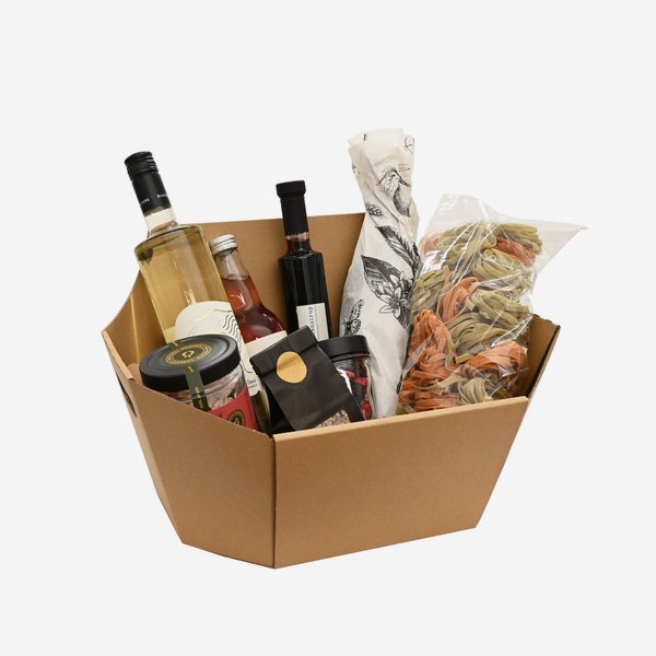 Cardboard gift basket, L320 x W200 x H240mm