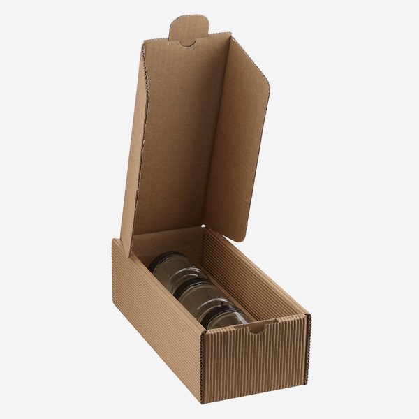 cardboard box insert for 3 Factum Jars Fac-125
