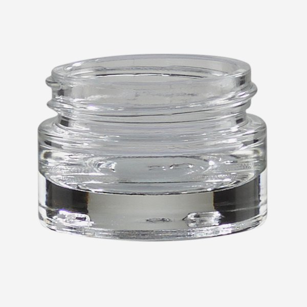 Glass jar 15ml, white, mouth: KOV15-WEX