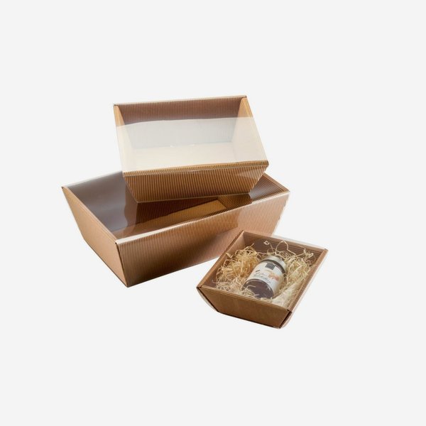 Transparent casing for cardboard box bowl