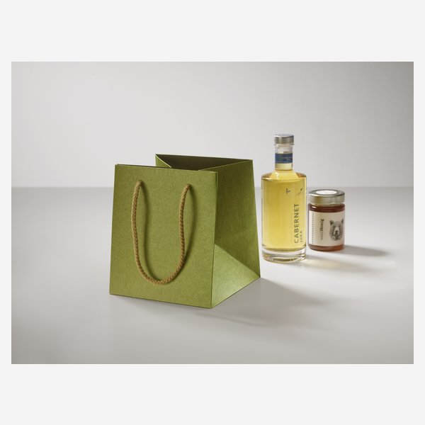 Gift carrier bag, green, 160/160/180