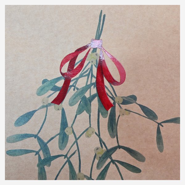 Gift carrier bag, mistletoe, 225/110/295