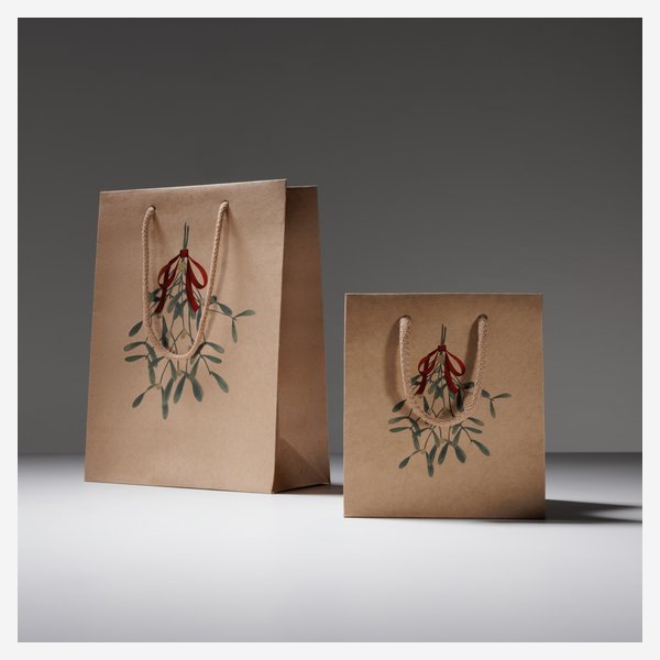 Gift carrier bag, mistletoe, 225/110/295