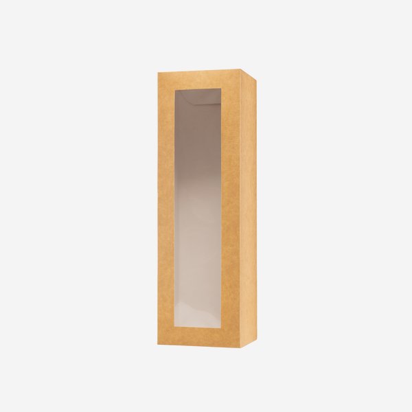 noodle box, brown, window, 90/75/285